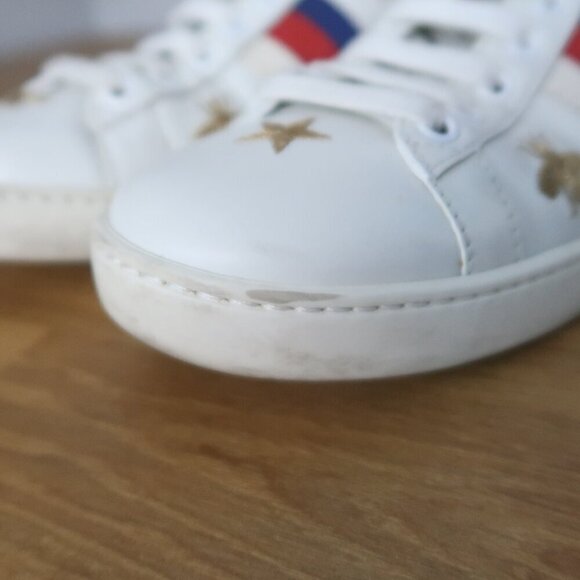 Gucci Ace Web Bees and Stars Sneakers Size 36.5 / US 6.5 - Picture 12 of 13